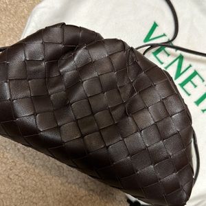 Bottega Veneta mini pouch in chocolate brown